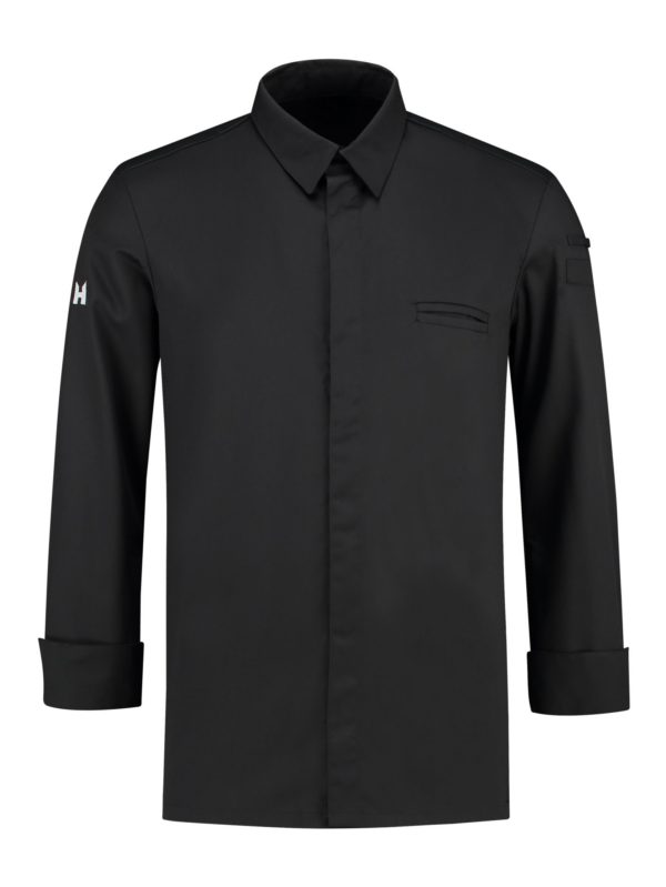 Chaqueta de cocina Angelo color negro Le Nouveau Chef