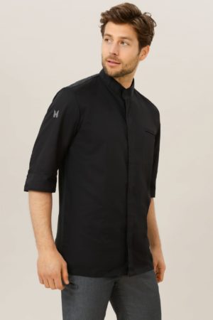 Chaqueta de de cocina negra Fabian Le Nouveau Chef