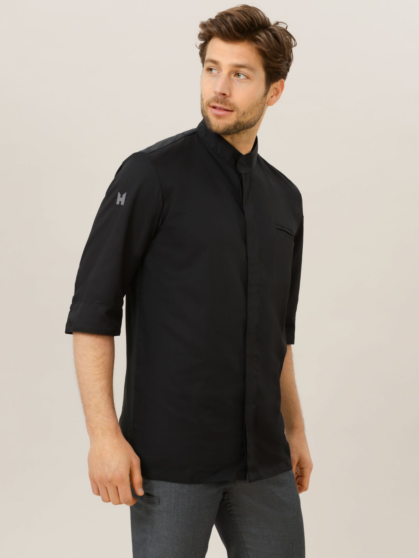 Chaqueta de de cocina negra Fabian Le Nouveau Chef