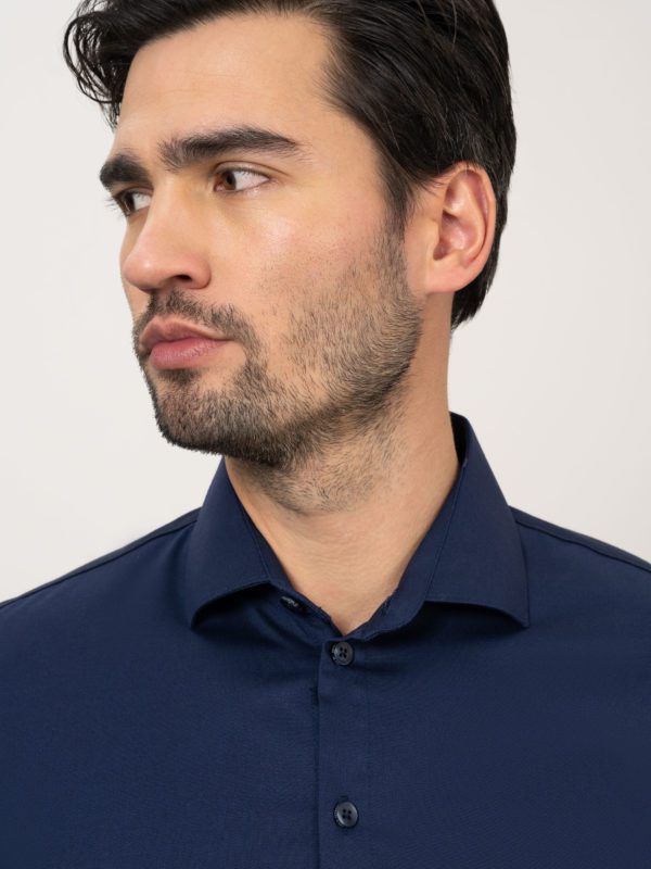 Camisa de camarero hombre azul marina
