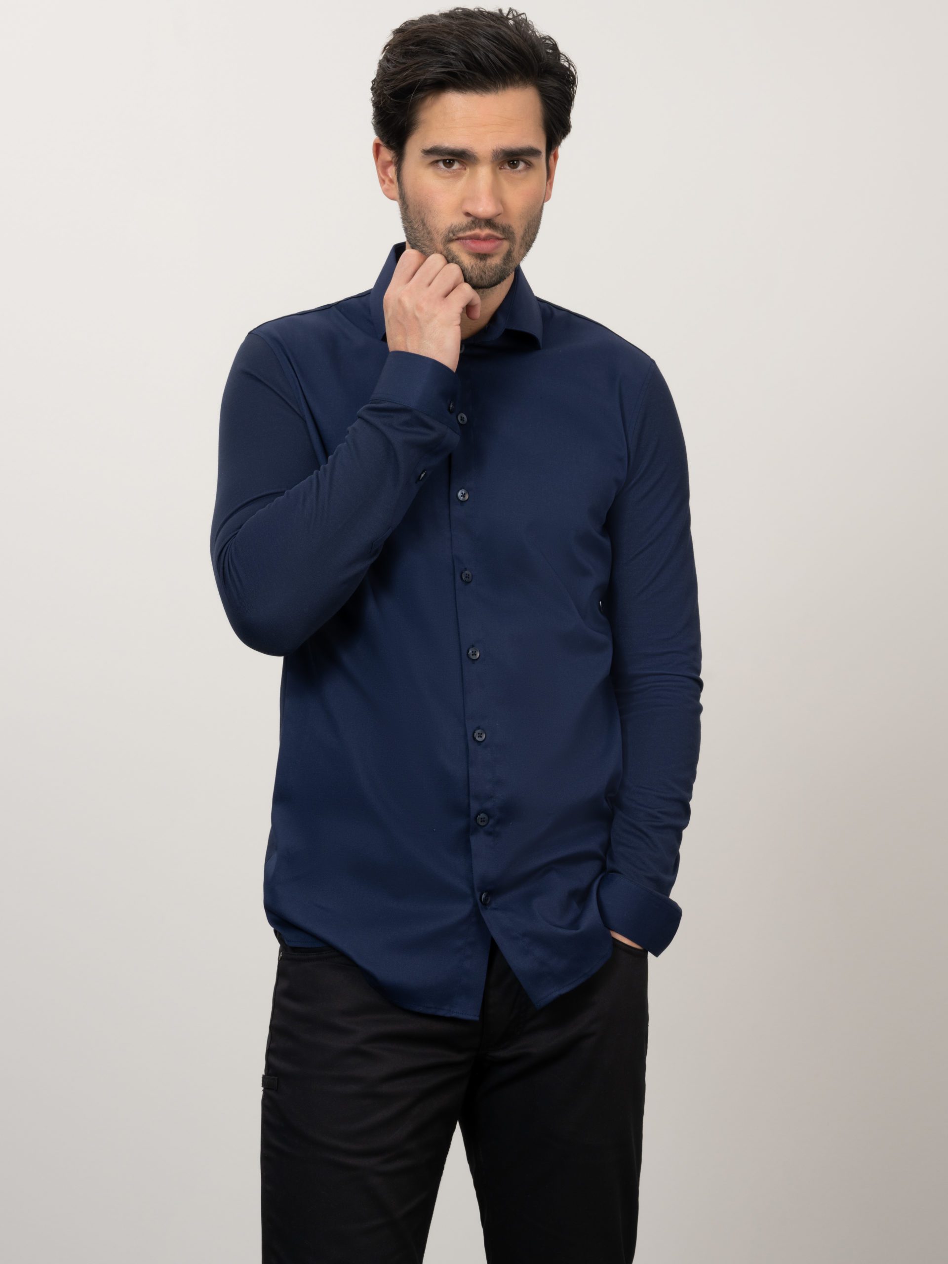 Camisa camarero azul marino