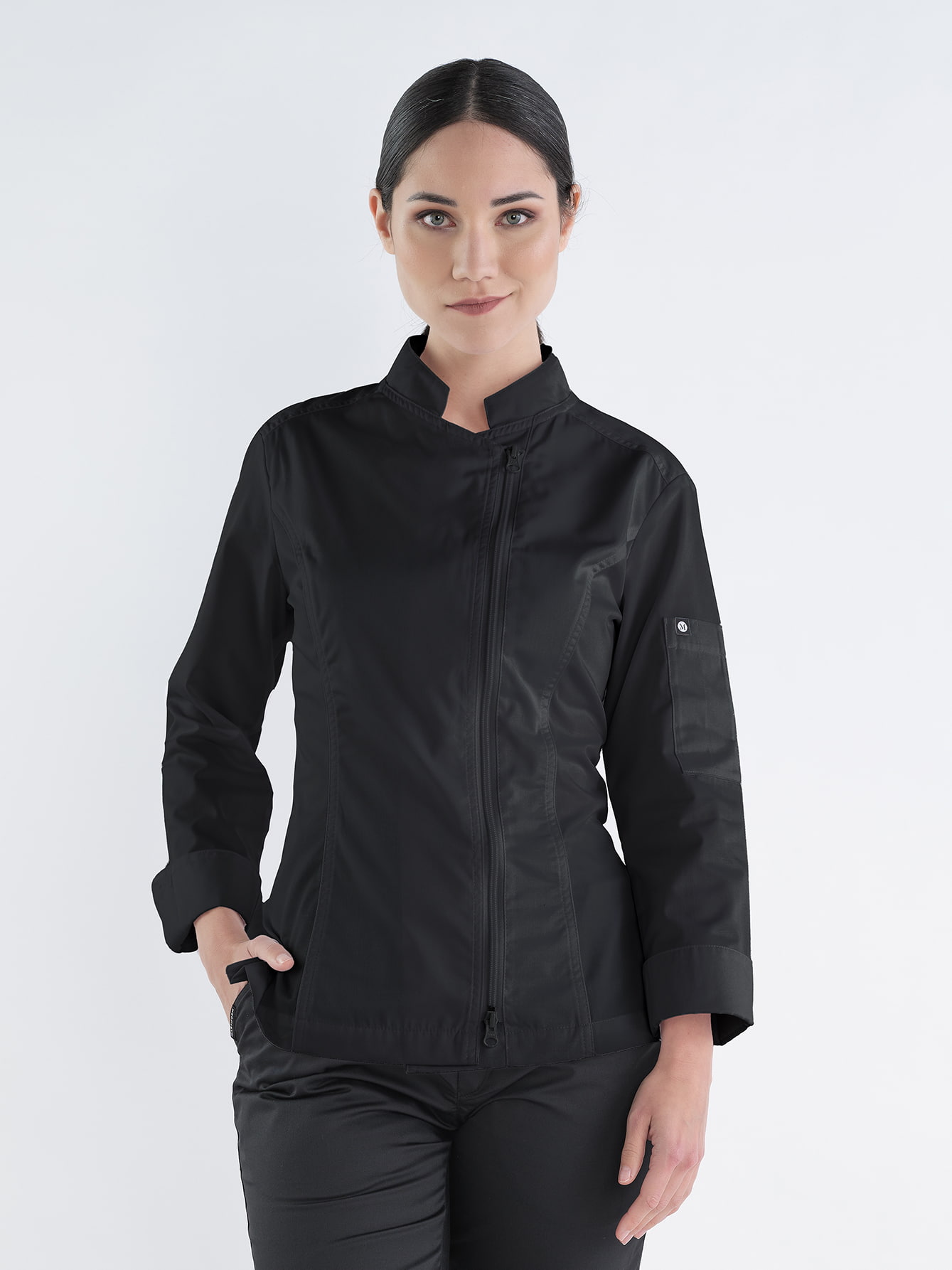 Chaqueta cocina Oporto Negra