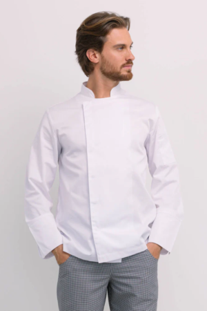 Chaqueta de cocina unisex blanca